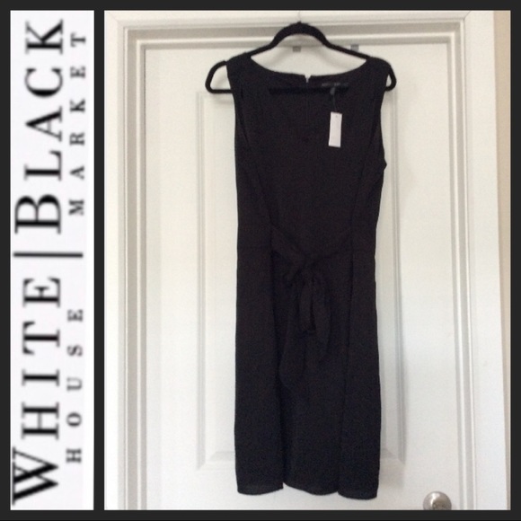 NWT WHBM Crepe Belted Sheath Dress - Picture 4 of 7
